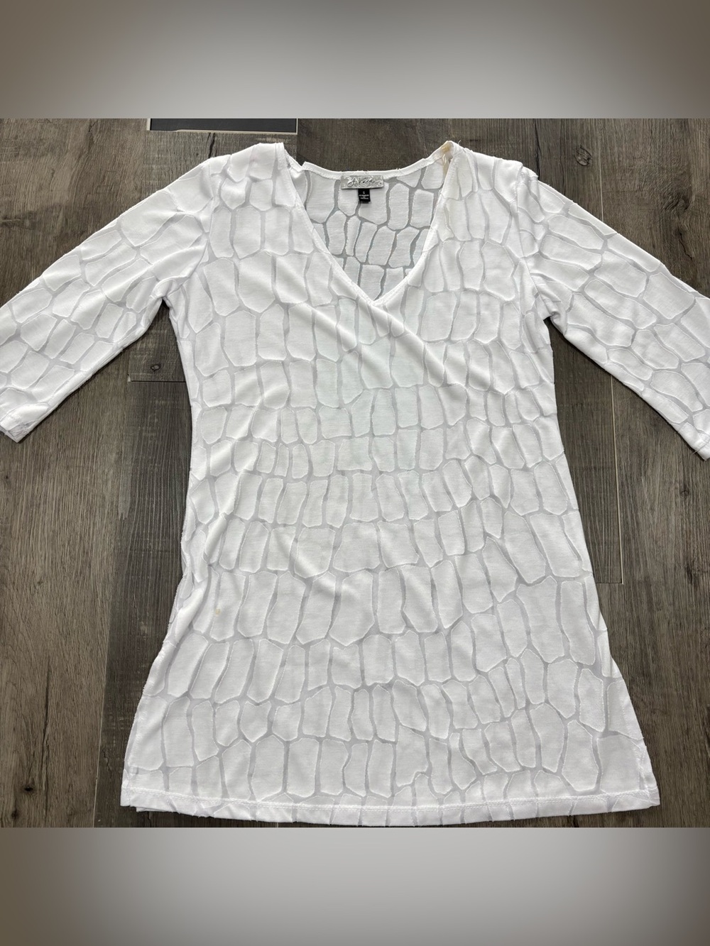 JValdi White Textured Swimsuit Cover-Up - Size Small, GUC